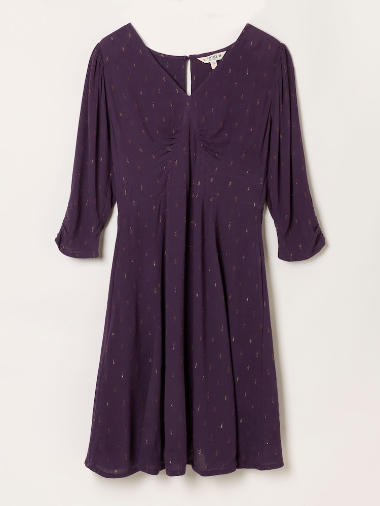 FatFace Anya Purple Spot Dress - Image 6 of 6 FatFace Anya Purple Spot Dress - Image 6 of 6