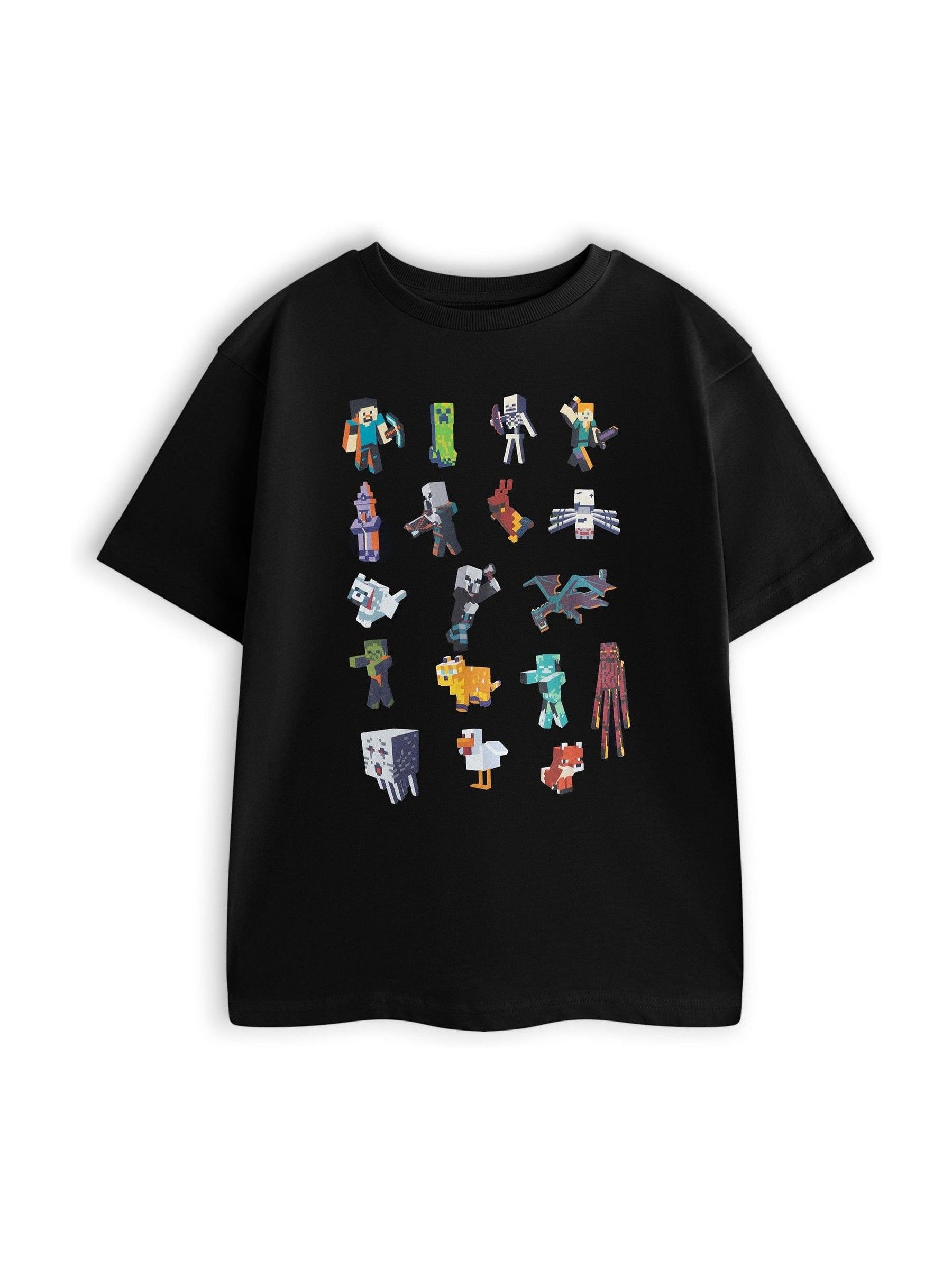 Minecraft Men's Black Boy's Short Sleeved T-Shirt | | Official Merch | Size: 5-6 Years - Image 3