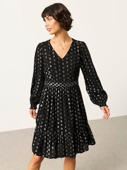 FatFace Peggy Black Dress - Image 1 of 5