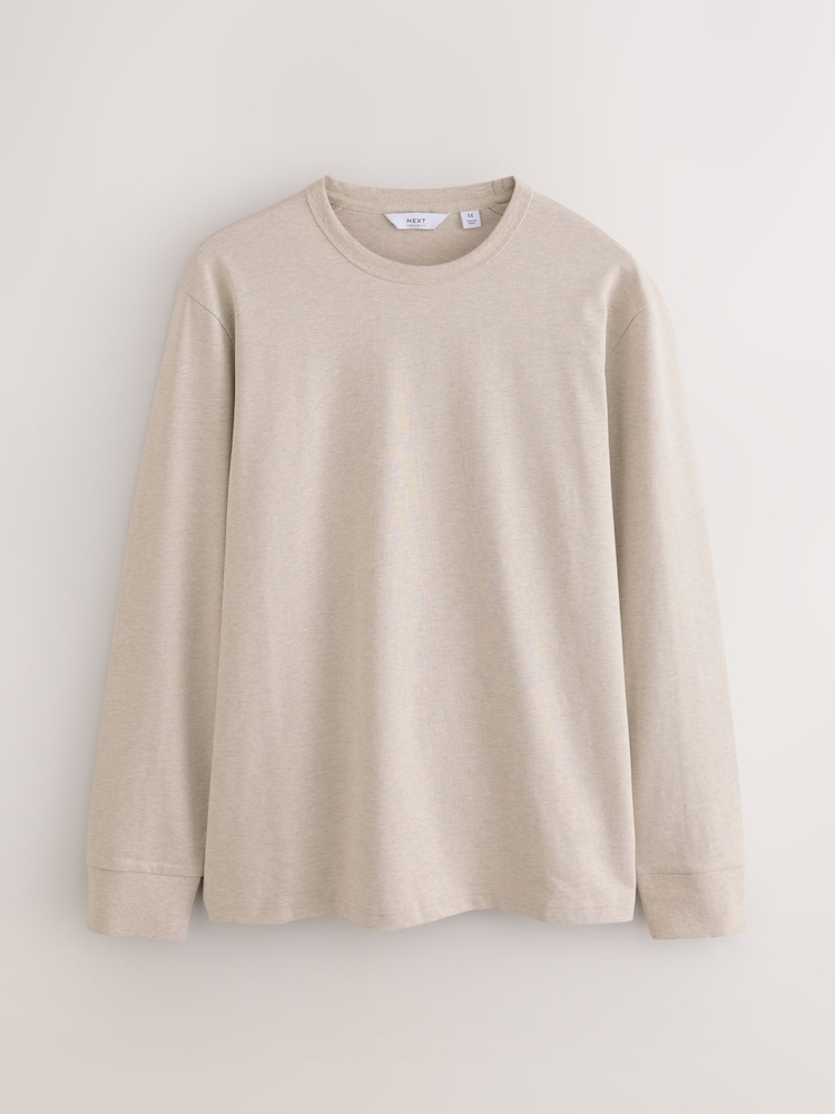 Neutral Relaxed Fit Long Sleeve T-Shirts 3 Pack - Image 2 of 6 Neutral Relaxed Fit Long Sleeve T-Shirts 3 Pack - Image 2 of 6