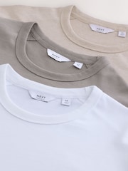 Neutral Relaxed Fit Long Sleeve T-Shirts 3 Pack - Image 5 of 6