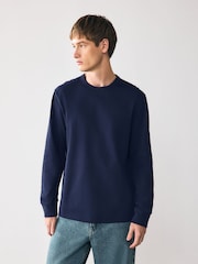 Black/Navy/Charcoal Grey Relaxed Fit Long Sleeve T-Shirts 3 Pack - Image 4 of 9