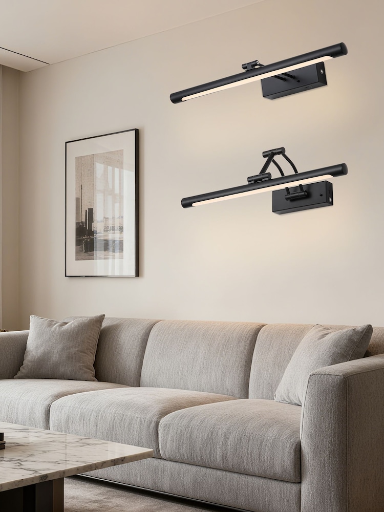 Searchlight Black and White Massy Rechargeable Wall Lamp - Image 4 of 4