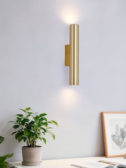 Searchlight Gold Beau 2 Light Up/Down Wall Light - Image 1 of 4