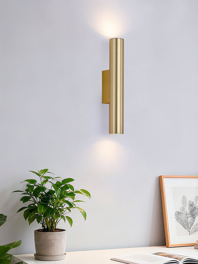 Searchlight Gold Beau 2 Light Up/Down Wall Light - Image 1 of 4