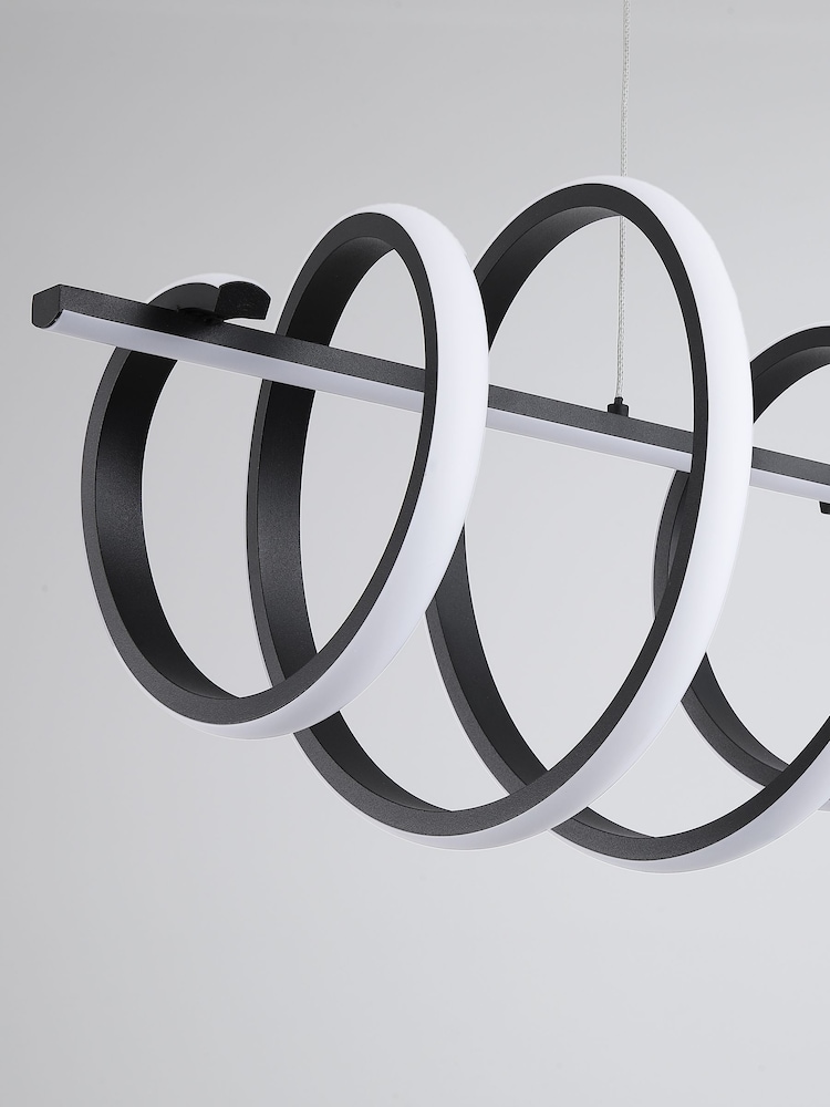 Searchlight Black Travis LED Pendant, Metal - Image 4 of 4