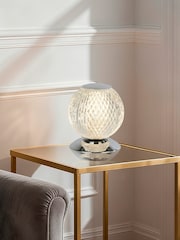 Searchlight Chrome Constance Table Lamp, Metal & clear Acrylic - Image 1 of 4