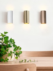 Searchlight Brown Lillie Cylinder Up & Down Wall Light, GU10 - Image 4 of 4