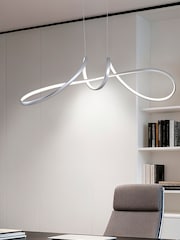 Searchlight Grey Lewis LED Pendant, Metal - Image 1 of 4
