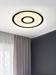 Searchlight Black jana Roundel, Matt Finish LED Flush - Image 1 of 4