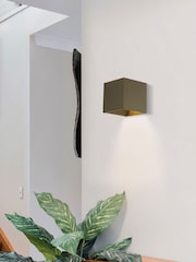 Searchlight Latte Bron Square Up & Down Wall Light G12 - Image 1 of 4