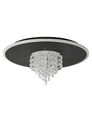 Searchlight Black Marlene, Metal with Crystal Glass LED Flush - Image 2 of 4