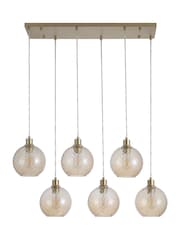 Searchlight Gold Tilly 6Lt Bar Pendant, Metal and Glass - Image 2 of 4