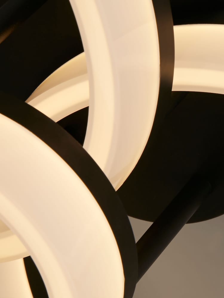 Searchlight Black and White Easton LED Flush - Image 2 of 4