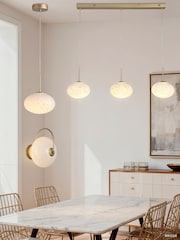 Searchlight Gold and Clear Poppy LED Wall Light, Metal and Confetti Glass - Image 4 of 4