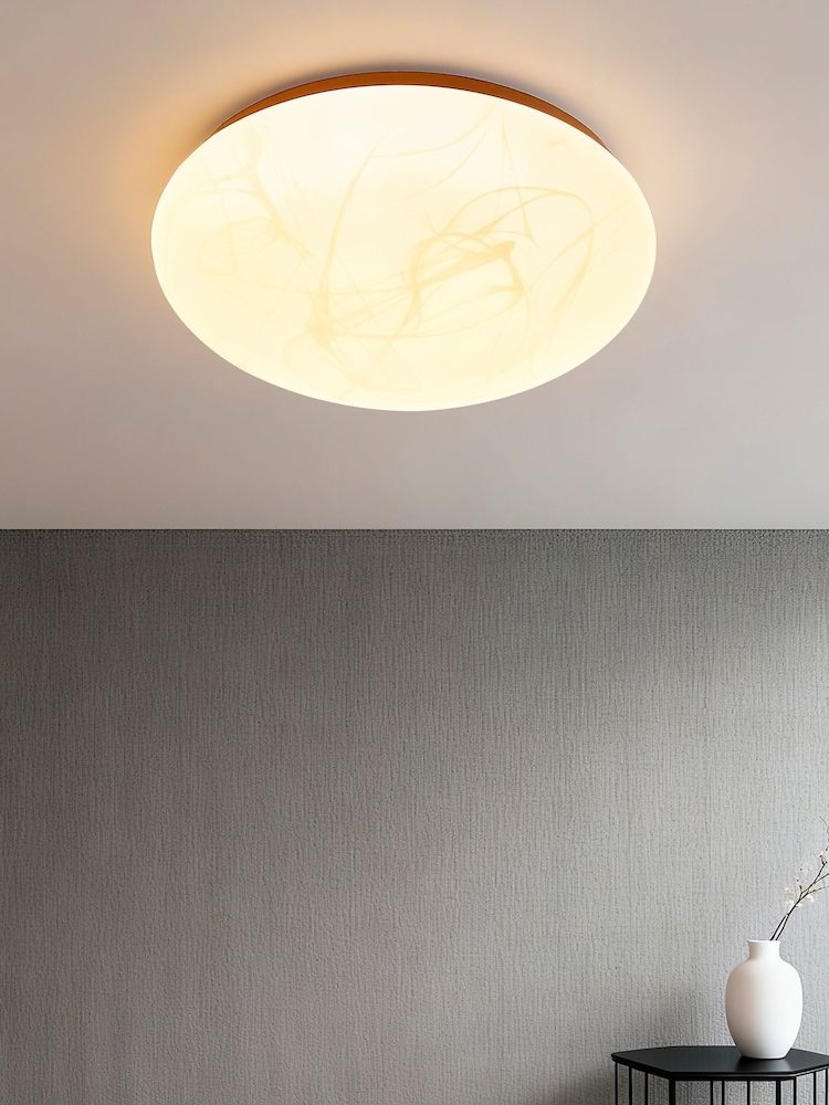 Searchlight White Alba LED Flush - Image 1 of 4