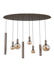 Searchlight Latte Metallic Siesta 8Lt Pendant, Metal and Glass - Image 2 of 4