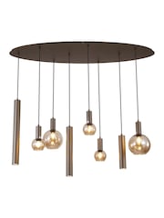 Searchlight Latte Metallic Siesta 8Lt Pendant, Metal and Glass - Image 3 of 4