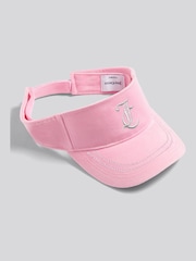 Juicy Couture Pink Velour Diamante Visor - Image 1 of 4
