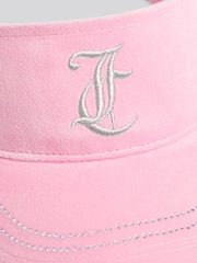 Juicy Couture Pink Velour Diamante Visor - Image 4 of 4
