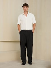 White N. Premium Textured Jersey Short Sleeve Shirt - Image 2 of 8