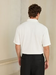 White N. Premium Textured Jersey Short Sleeve Shirt - Image 4 of 8