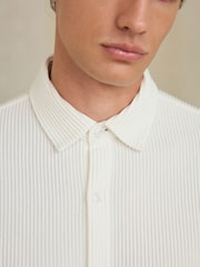 White N. Premium Textured Jersey Short Sleeve Shirt - Image 5 of 8