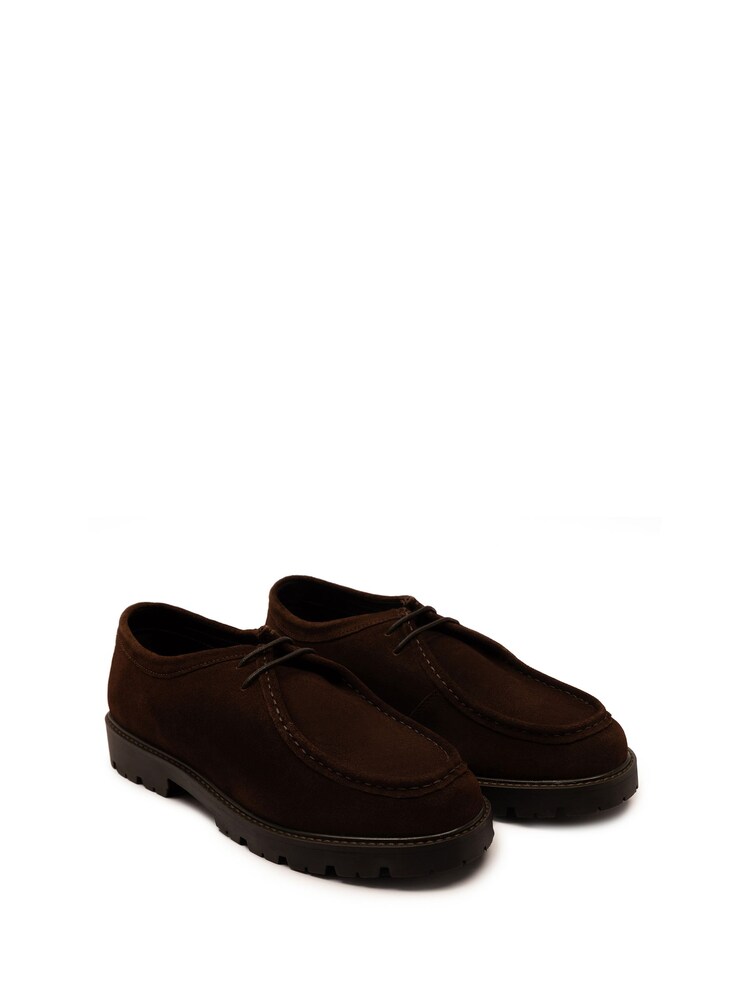 Off The Hook Brown Jovi Casual Lace-Up Suede Leather Boat Shoes - Image 2 of 6