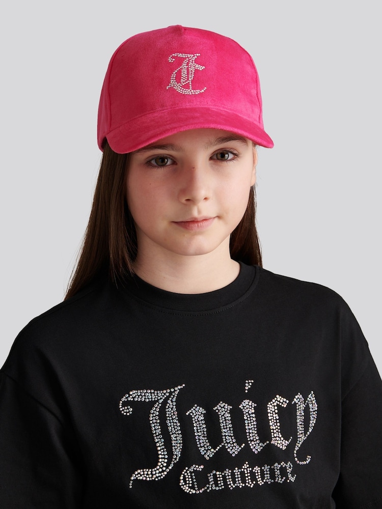 Juicy Couture Pink Classic Velour Cap - Image 1 of 6