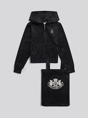Juicy Couture Daydreamer Velour Zip-Through Hoodie & Tote Bag Set - 6şəkildən 1 şəkil