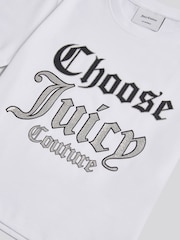 Juicy Couture White Cropped Slogan T-Shirt - Image 7 of 7