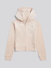 Juicy Couture Grey Diamante Zip Through Hoodie - Image 1 of 4
