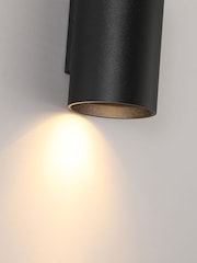 Searchlight Sand Black Lillie Cylinder Down Wall Light GU10 - Image 2 of 4