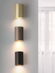 Searchlight Sand Black Lillie Cylinder Down Wall Light GU10 - Image 3 of 4