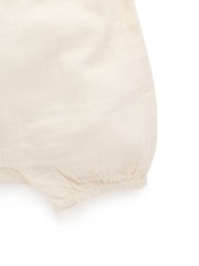 Purebaby White Embroidered Floral White Romper - Image 5 of 5