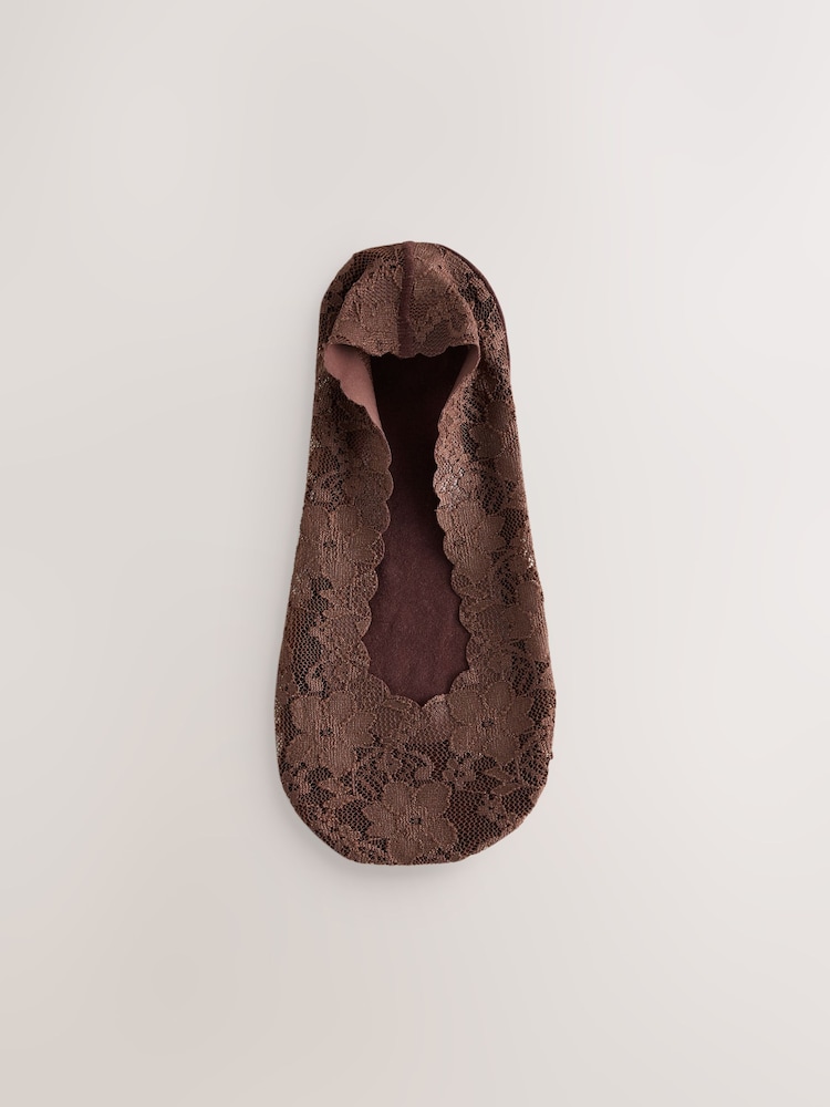 Café - Lace Invisible Footsie Socks 3 Pack - Imagen 2 de 6 Café - Lace Invisible Footsie Socks 3 Pack - Imagen 2 de 6