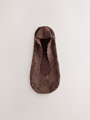 Café - Lace Invisible Footsie Socks 3 Pack - Imagen 3 de 6