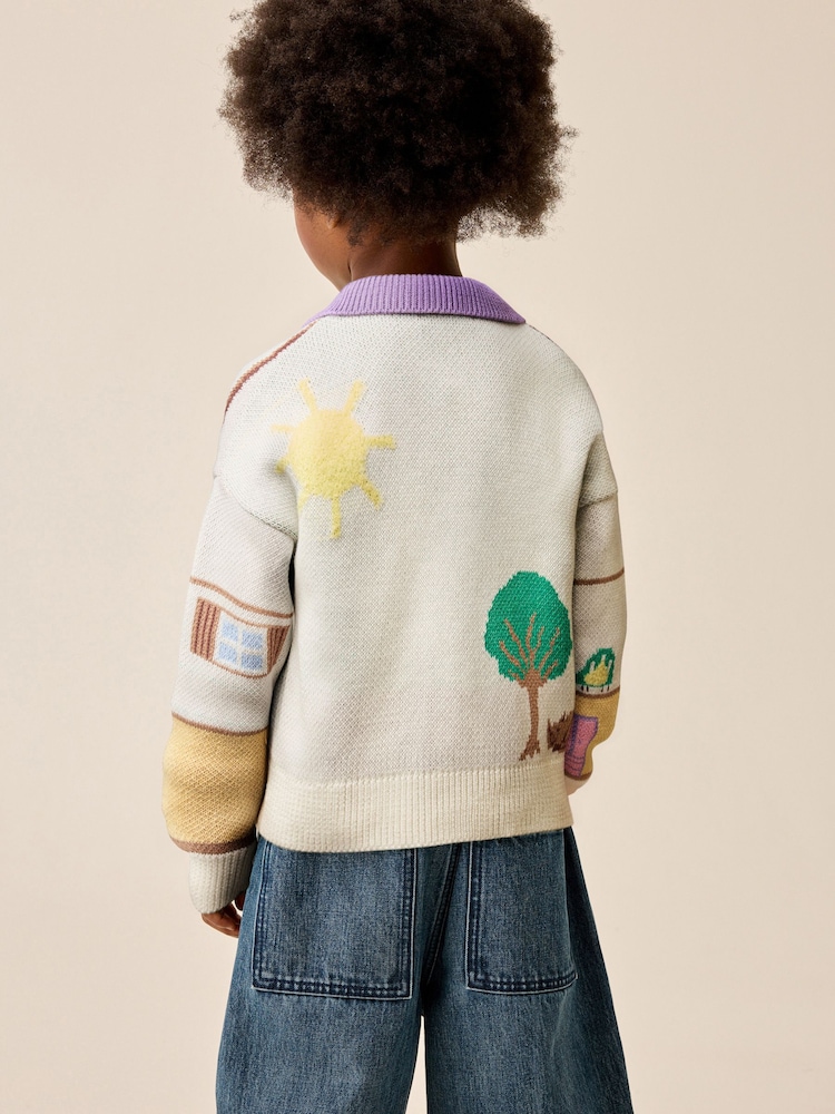 Dolls House Collared Cardigan (3-16yrs) - Image 4 of 4