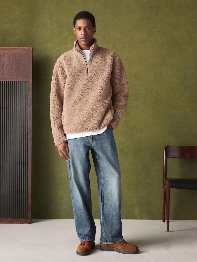 Neutral Soft Touch Quarter Zip Fleece - Image 2 of 5