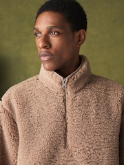 Neutral Soft Touch Quarter Zip Fleece - Image 4 of 5