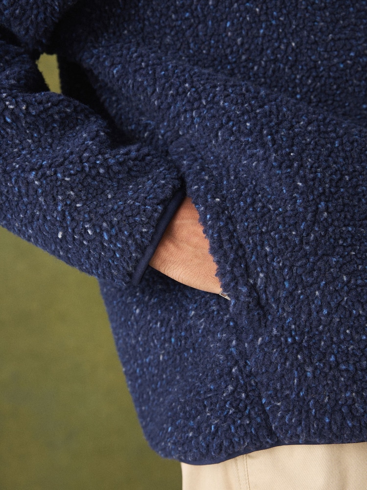 Navy Blue Nep Borg Quarter Zip Fleece - Image 5 of 5 Navy Blue Nep Borg Quarter Zip Fleece - Image 5 of 5
