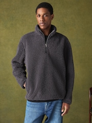 Charcoal Grey Soft Touch Quarter Zip Fleece - Image 1 of 5