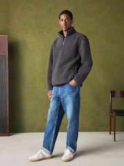 Charcoal Grey Soft Touch Quarter Zip Fleece - Image 2 of 5