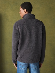 Charcoal Grey Soft Touch Quarter Zip Fleece - Image 3 of 5