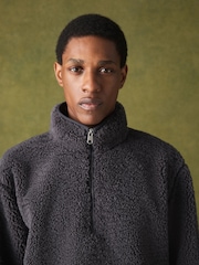 Charcoal Grey Soft Touch Quarter Zip Fleece - Image 4 of 5