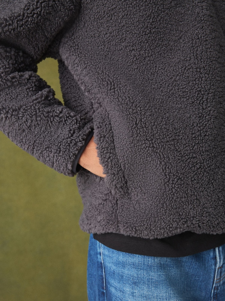 Charcoal Grey Soft Touch Quarter Zip Fleece - Image 5 of 5