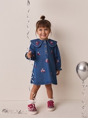 Blue Cherry Sequin Denim Dress (3mths-8yrs) - Image 1 of 8