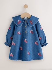 Blue Cherry Sequin Denim Dress (3mths-8yrs) - Image 5 of 8