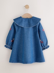 Blue Cherry Sequin Denim Dress (3mths-8yrs) - Image 6 of 8