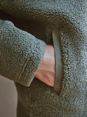 Yard Sage Green Borg Jacket - Image 7 of 12